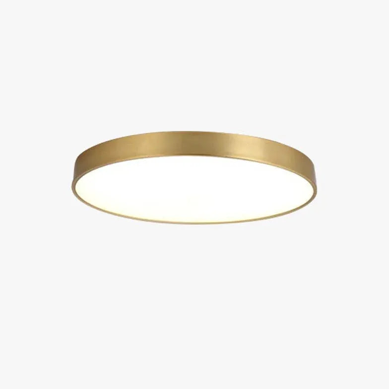 Gold Low Ceiling Light For Bedroom Round Modern Acrylic