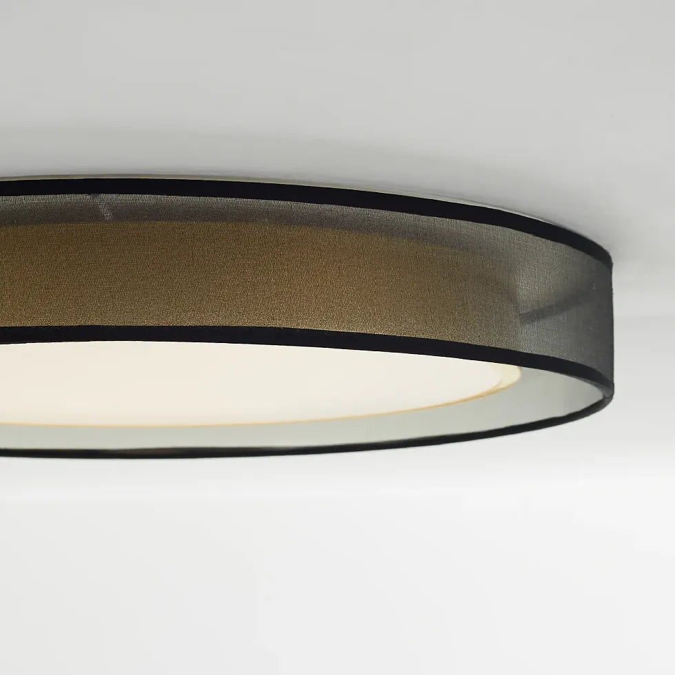 Gold Low Ceiling Light For Bedroom Round Quinn Metal & Pvc Ip20