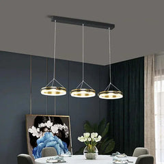 Black Chandelier For Office Modern Metal Led