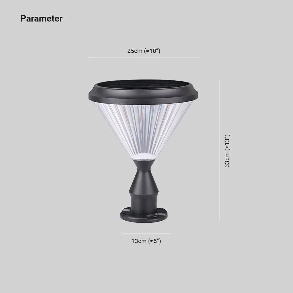 Black Solar Light Riley Metal Outdoor Ip65