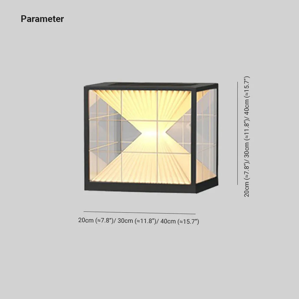 Black Solar Light Pyramid Riley Metal & Acrylic Ip65 Warm White