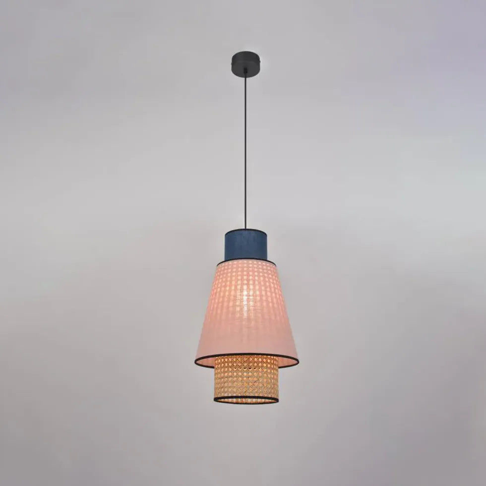 Blue Bedside Pendant Light For Bedroom Ritta Metal & Pvc Led