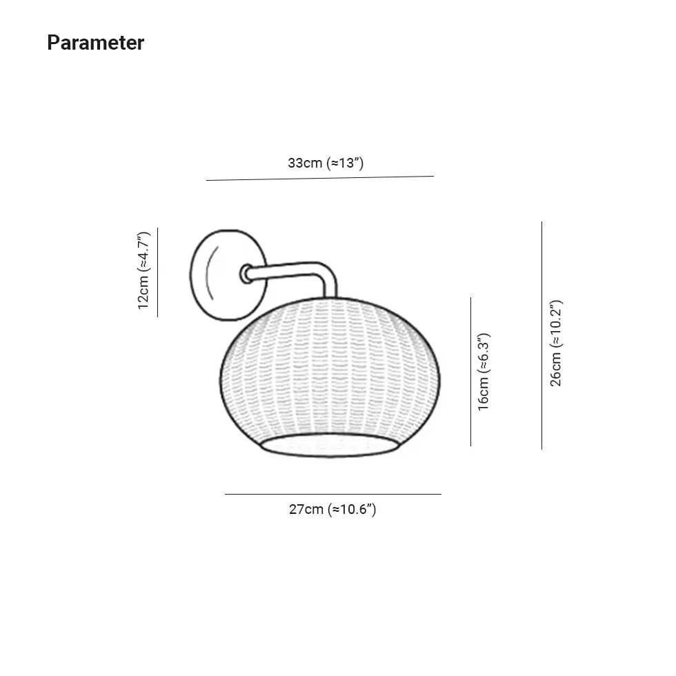 wandleuchte aus rattan für modernes minimalistisches Außendesign