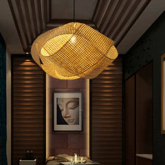 Light Single Pendant For Bedroom Ritta Metal & Rattan Led Ip20