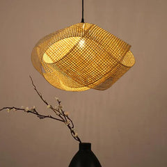 Light Single Pendant For Bedroom Ritta Metal & Rattan Led Ip20