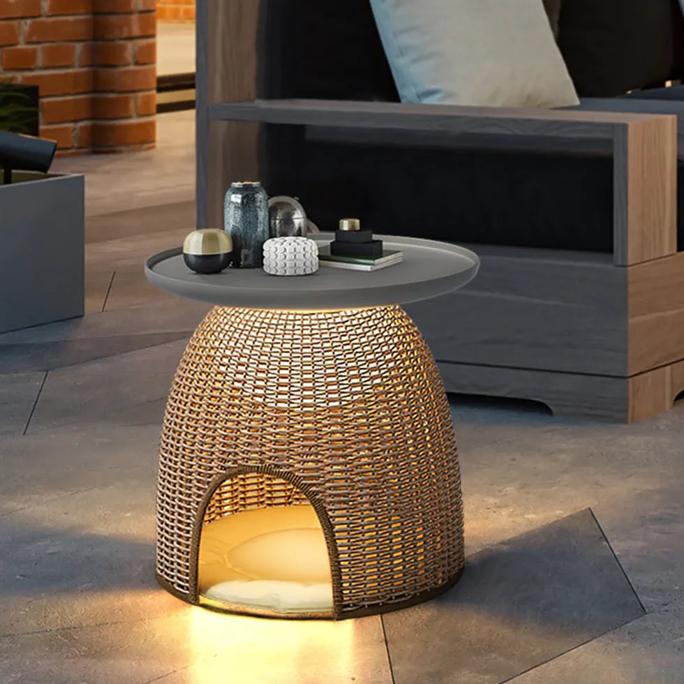 Floor Lamp & Lanterns Ritta Metal & Rattan Led