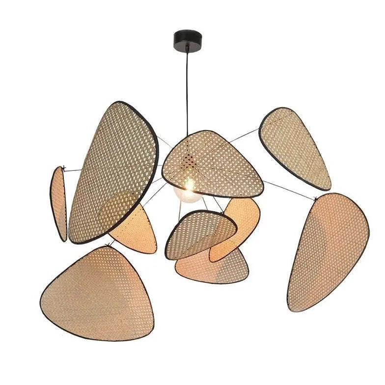 Statement Pendant Light For Bedroom Ritta Metal & Rattan Ip20 Led Warm White