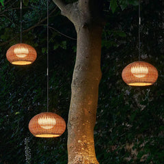 Gold Lanterns Ritta Bamboo Outdoor Led