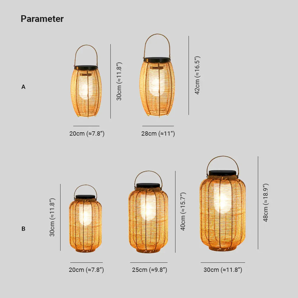 Floor Lamp & Lanterns Ritta Metal & Imitation Rattan