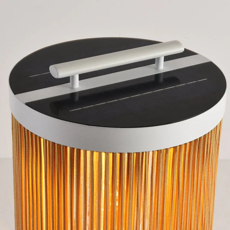 Solar Hybrid Ritta Metal & Rattan Ip65 Outdoor Led Warm White