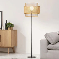 Floor Lamp For Bedroom Ritta Metal & Rattan Led