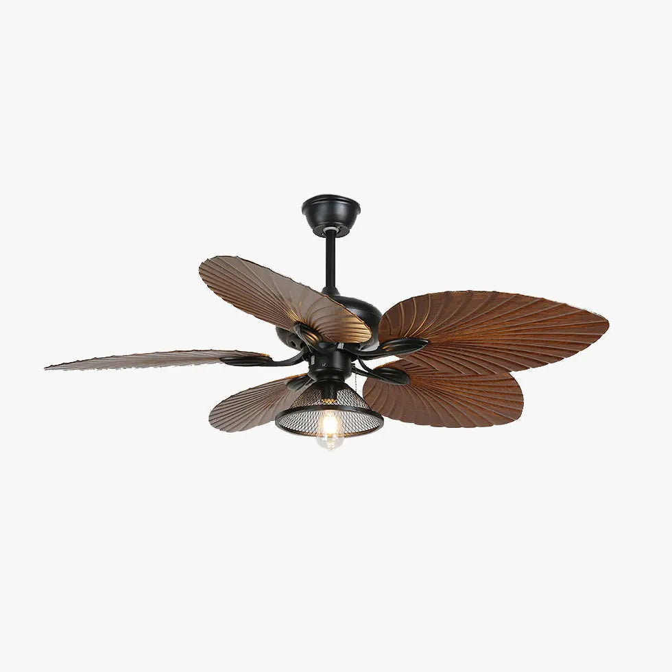 Ceiling Fan With Light For Bedroom Ross Metal & Abs Led