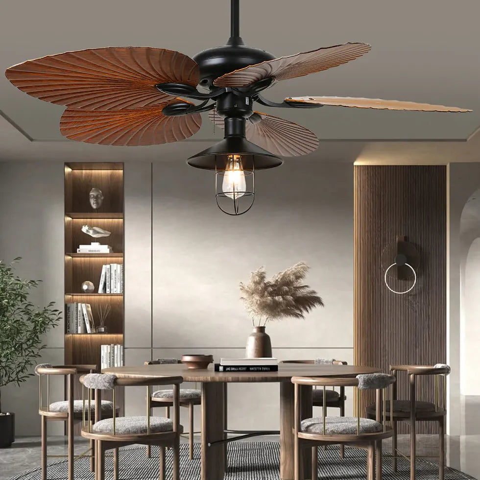 Ceiling Fan With Light For Bedroom Ross Metal & Abs Led