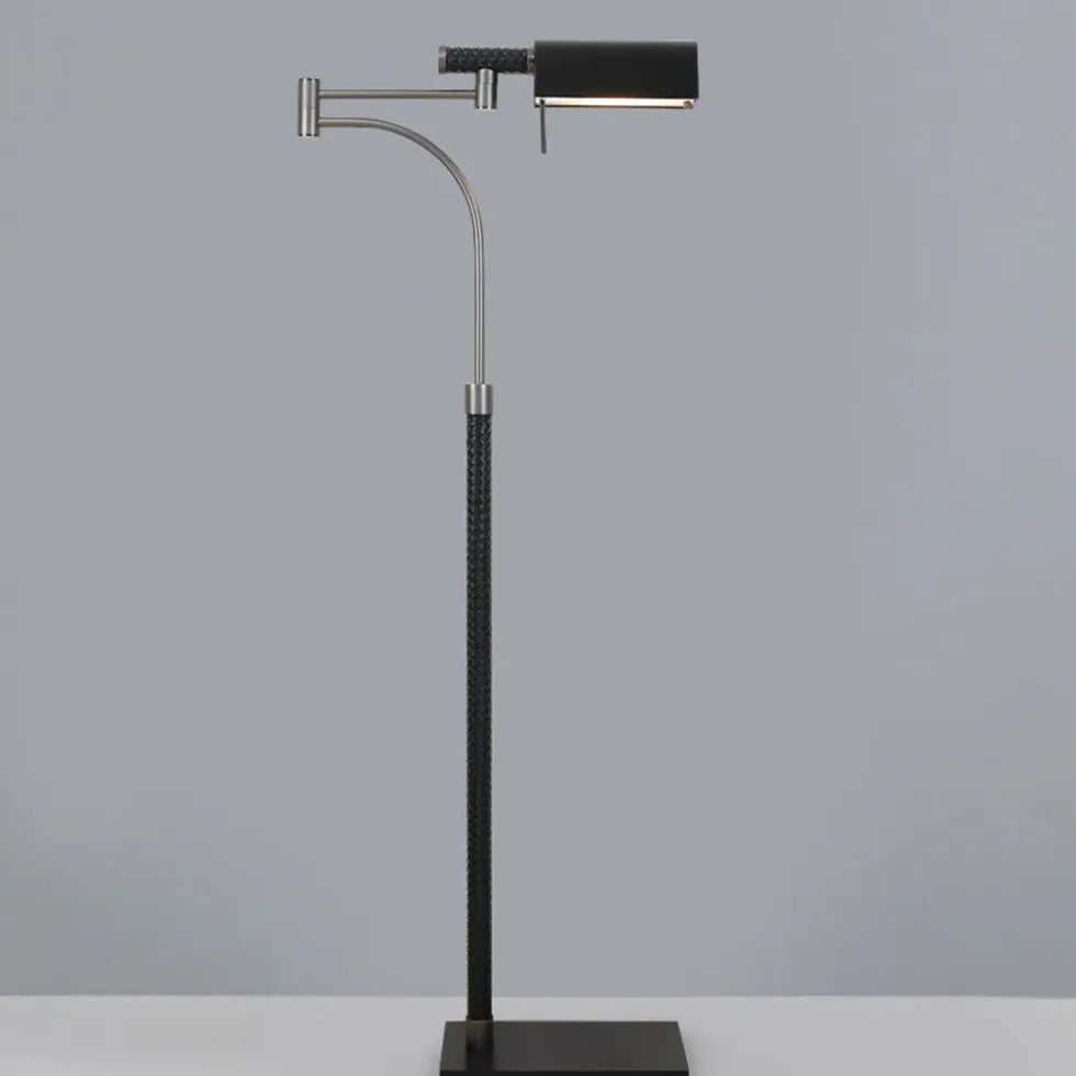 Black Floor Lamp For Bedroom Salgado Leather Led Plug