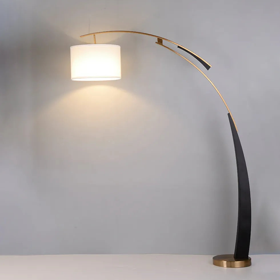 Floor Lamp For Study Room Salgado Metal & Fabric Dimmable Led Ip20 Plug