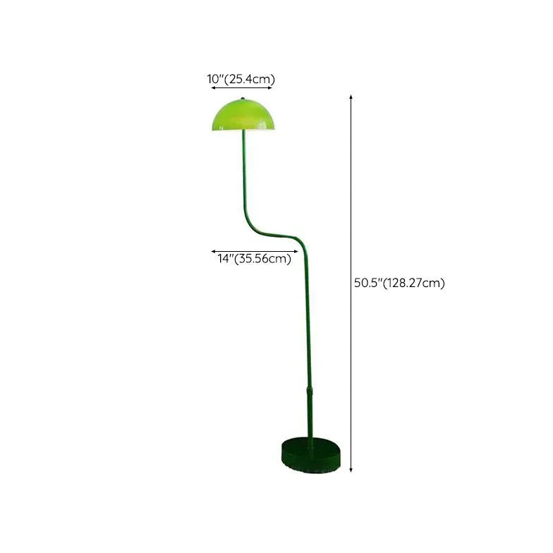 Green Floor Lamp For Bedroom Salgado Metal & Glass Ip20