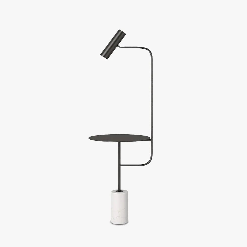 Black Floor Lamp For Study Room Salgado Marbel Led Ip20 Plug Warm White