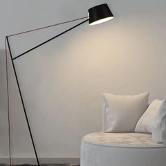 Black Floor Lamp For Study Room Linear Salgado Metal Led Plug