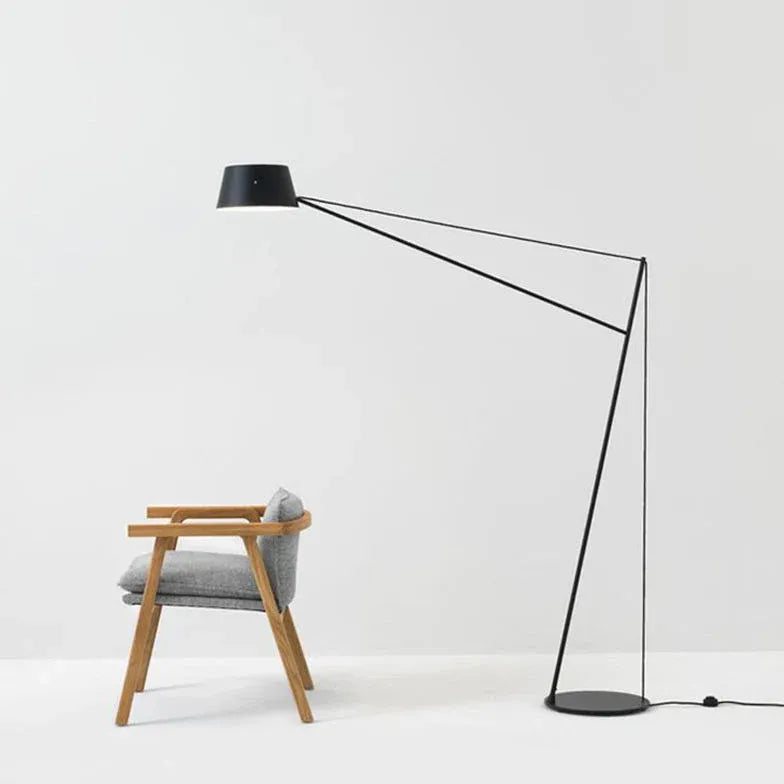 Black Floor Lamp For Study Room Linear Salgado Metal Led Plug