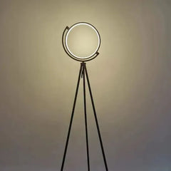 Black Tripod Floor Lamp For Study Room Circle Salgado Meta Led Plug Ip20