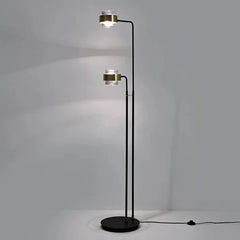 Black Floor Lamp For Study Room Salgado Metal