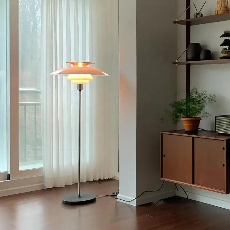 Floor Lamp For Living Room Salgado Metal & Acrylic Plug Led Ip20