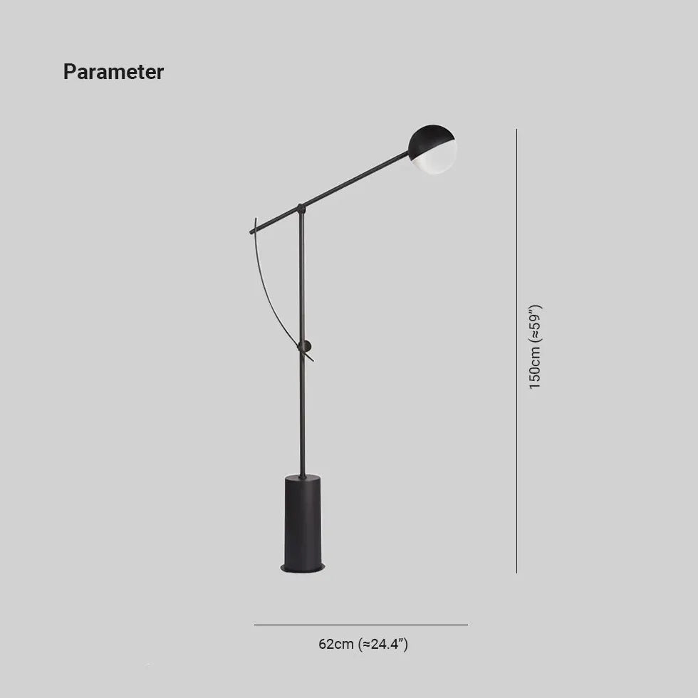 Black Floor Lamp For Study Room Salgado Metal Led