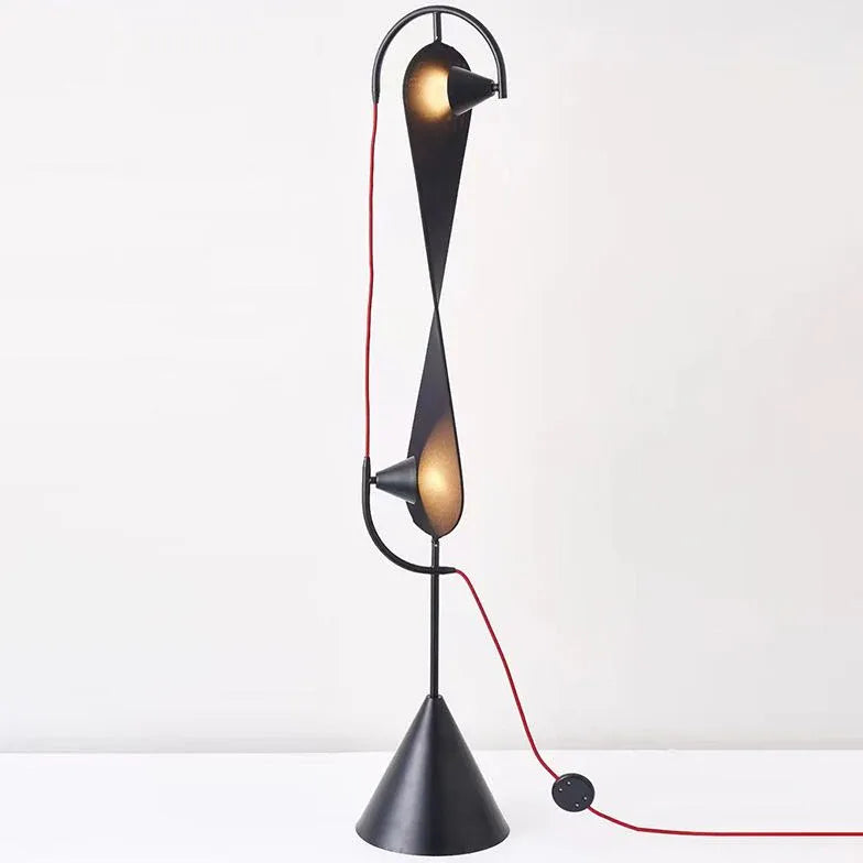 Black Floor Lamp For Living Room Salgado Metal Ip20 Plug Bi-pin