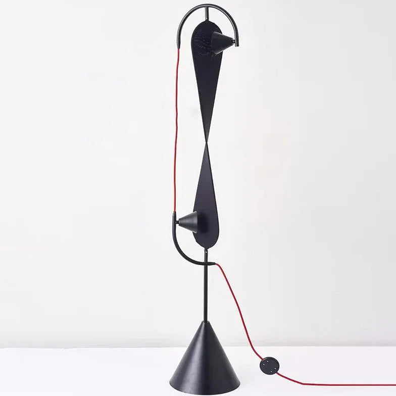 Black Floor Lamp For Living Room Salgado Metal Ip20 Plug Bi-pin