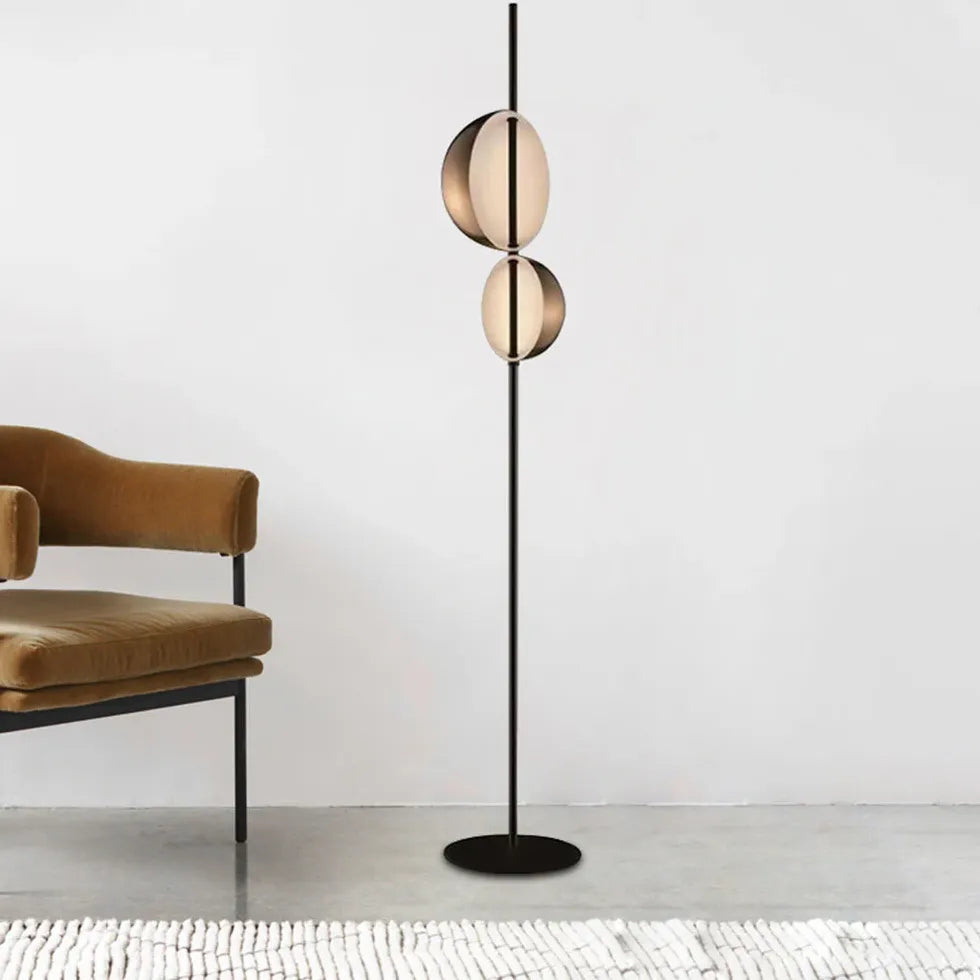 Black Floor Lamp For Study Room Salgado Metal Led