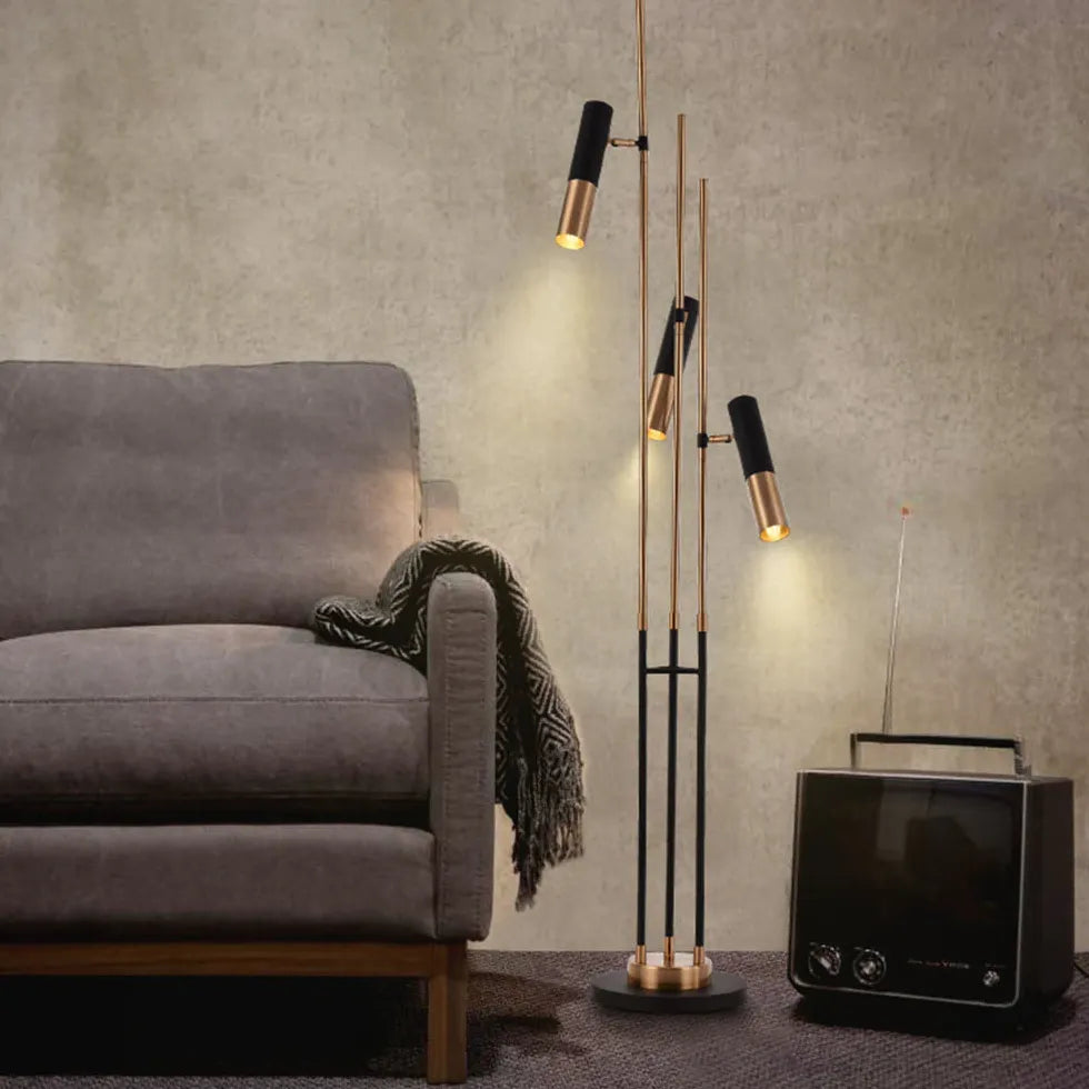 Black Floor Lamp For Living Room Salgado Hardware Warm White Plug