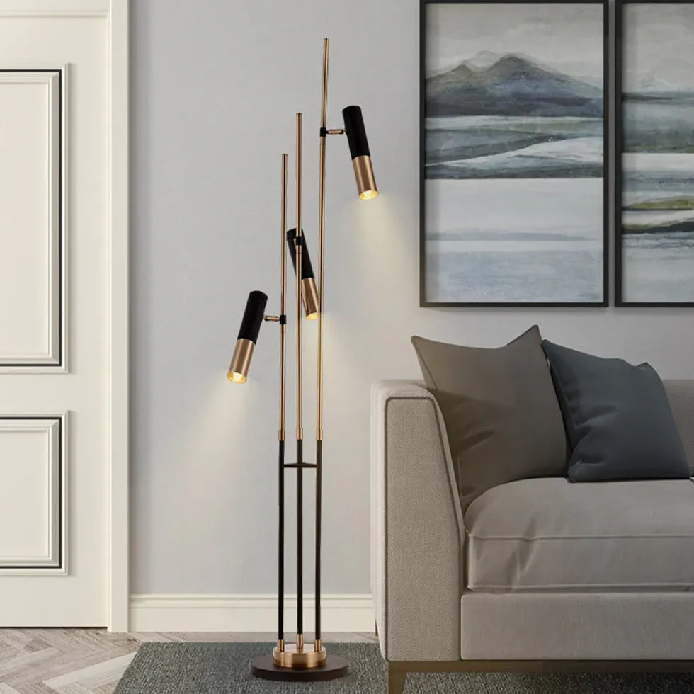 Black Floor Lamp For Living Room Salgado Hardware Warm White Plug