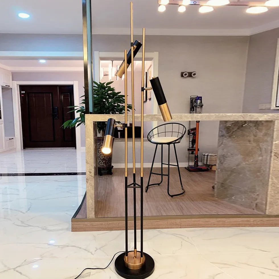 Black Floor Lamp For Living Room Salgado Hardware Warm White Plug