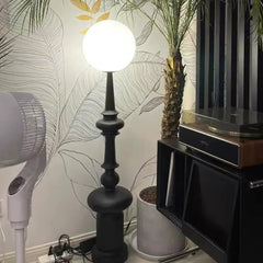 Black Floor Lamp For Study Room Salgado Resin Ip20