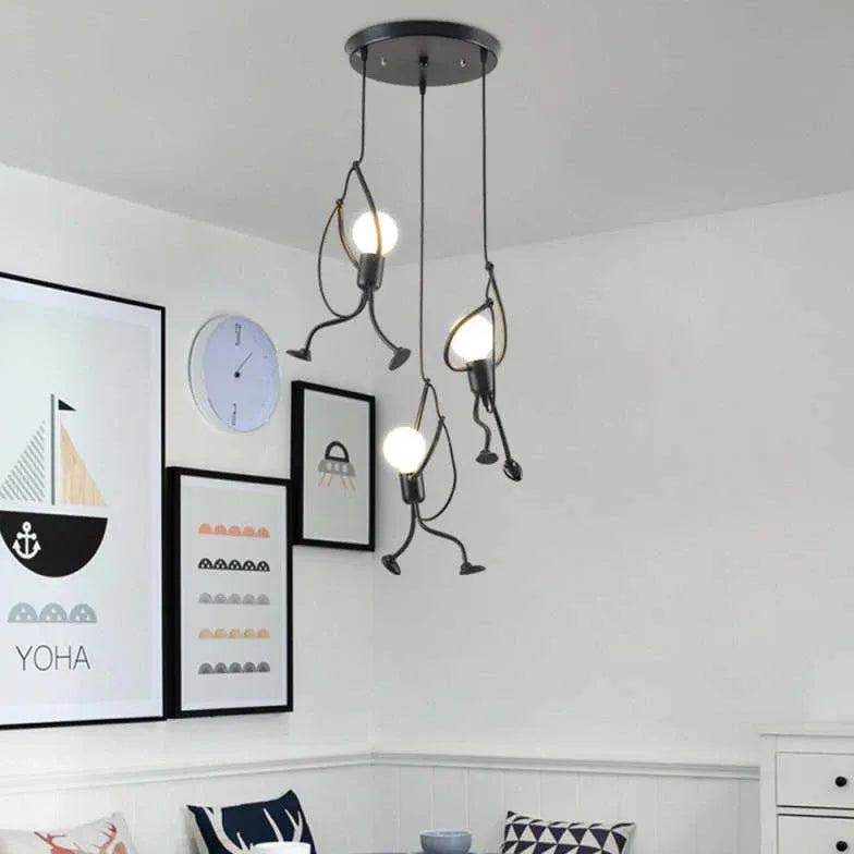 Black Light Single Pendant For Bedroom Salgado Metal Cool White