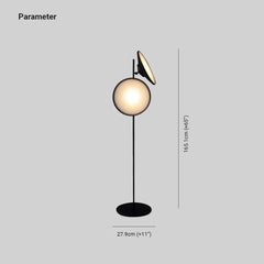 Black Floor Lamp For Study Room Salgado Metal Ip20