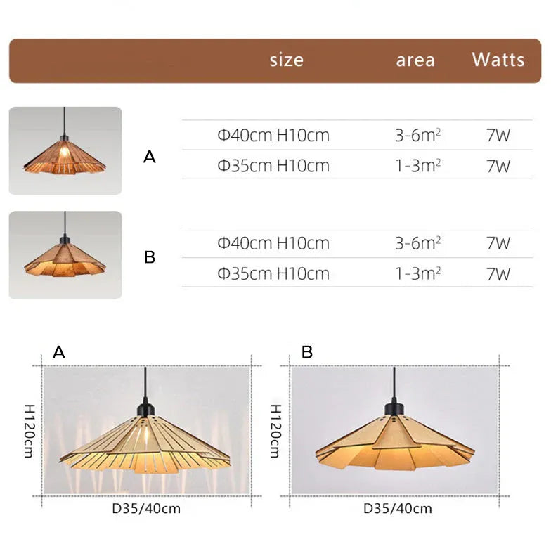 Light Single Pendant For Bedroom Wood Metal Warm White Led