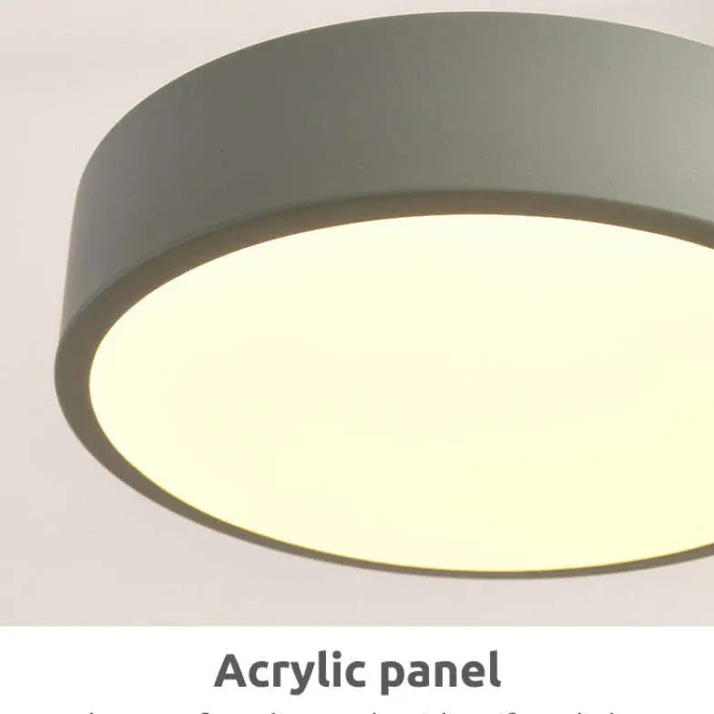 White Semi-flush Light For Bedroom Sienna Metal