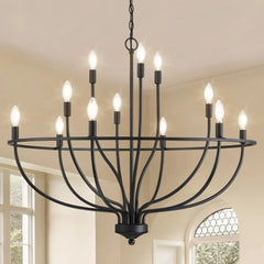 Black Modern Chandeliers For Bedroom Silva Metal