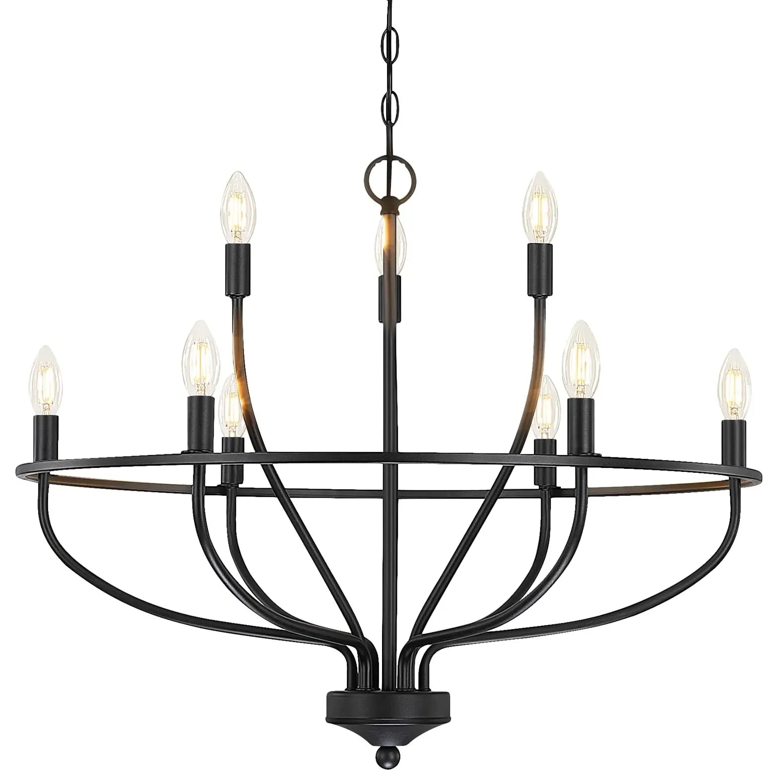 Black Modern Chandeliers For Bedroom Silva Metal