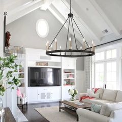 Black Chandelier For Living Room Silva Metal Ip20