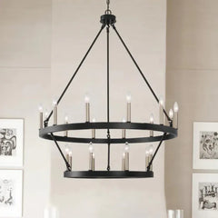 Black Chandelier For Living Room Silva Metal Ip20