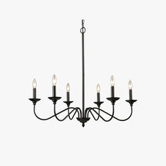 Black Chandelier For Living Room Silva Metal Led