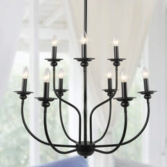 Black Chandelier For Living Room Silva Metal