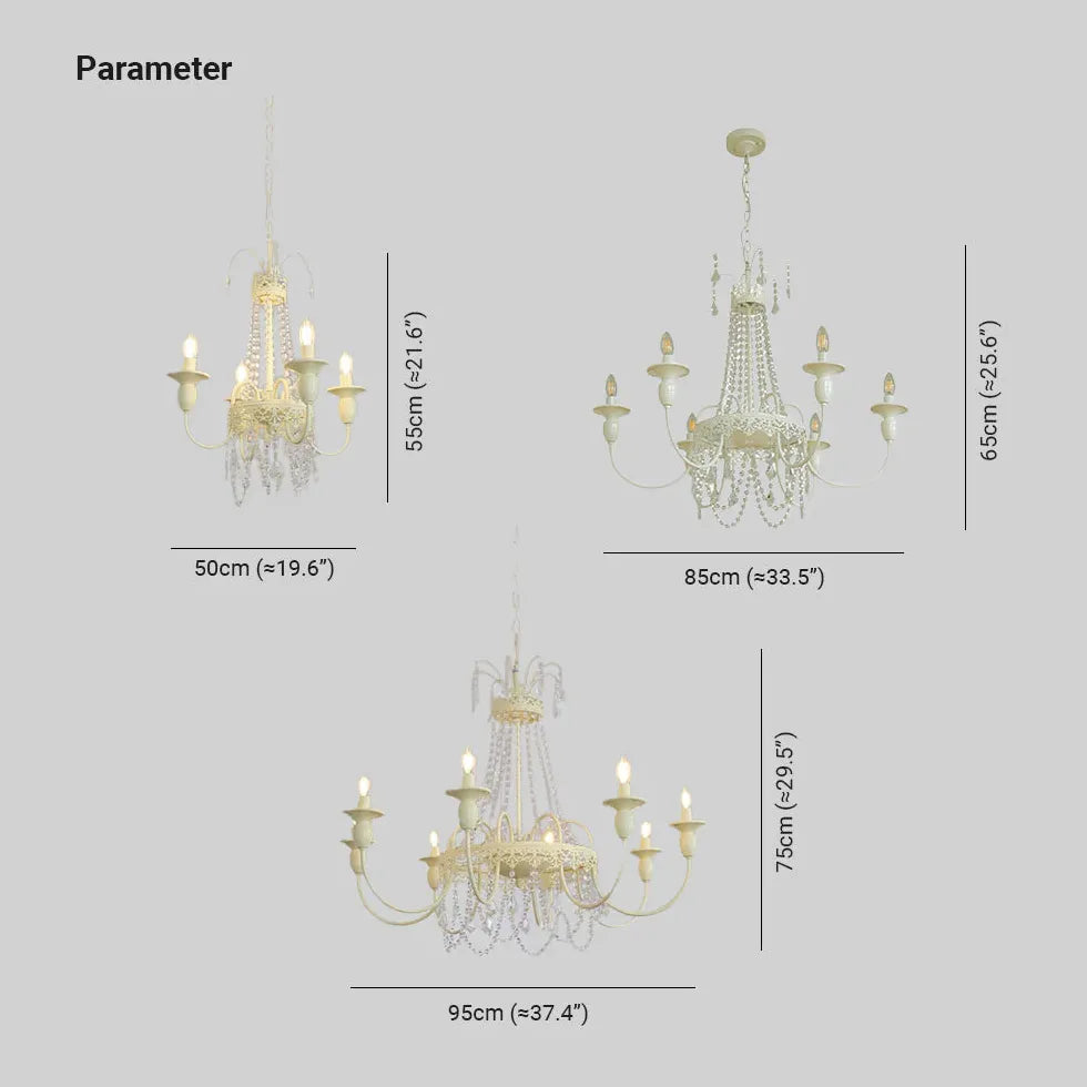 White Modern Chandeliers For Living Room Sliva Metal & Glass Ip20