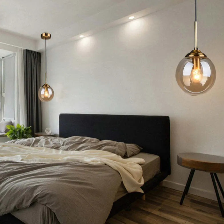 Chandelier For Bedroom Modern Metal & Glass Led Warm White