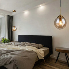 Chandelier For Bedroom Modern Metal & Glass Led Warm White