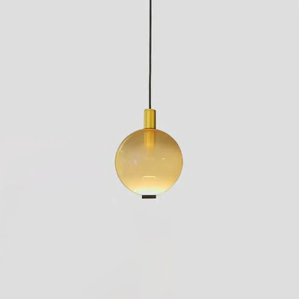 Coloured Glass Pendant Light For Study Room Valentina Metal Ip20 Led Warm White