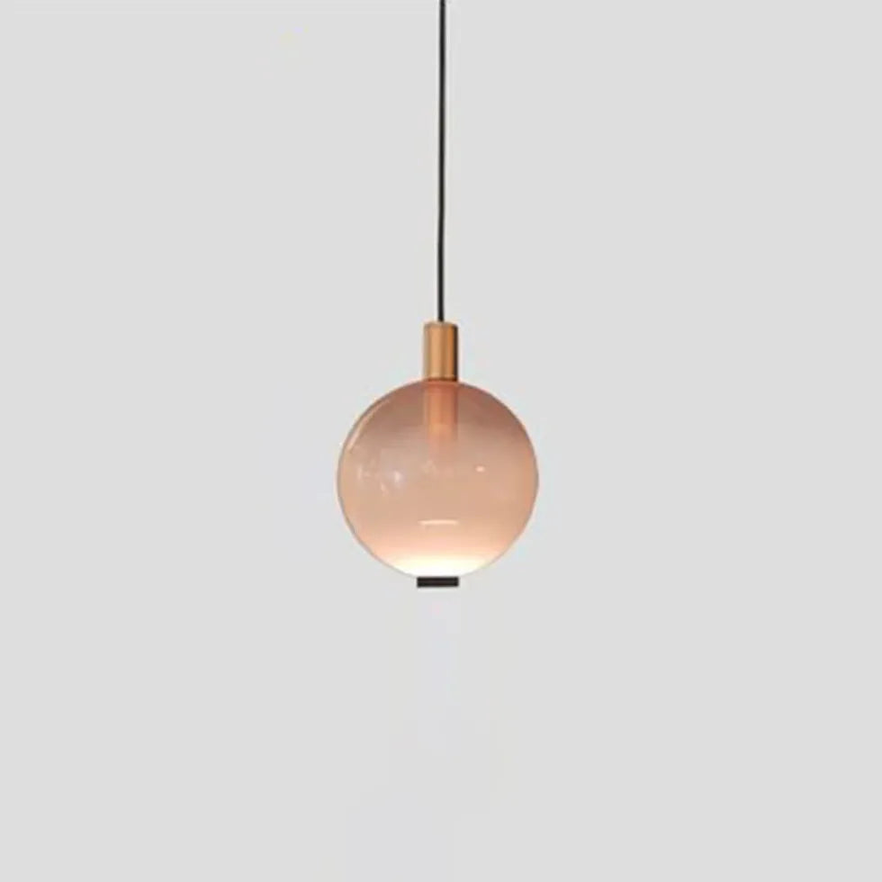 Coloured Glass Pendant Light For Study Room Valentina Metal Ip20 Led Warm White