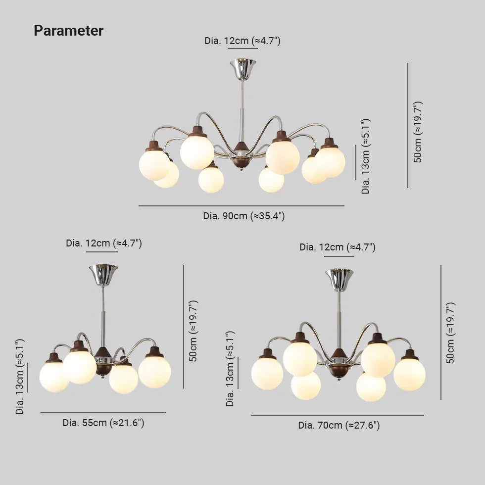 Pendelleuchte Glas mehrflammig im modernen Bauhaus-Stil